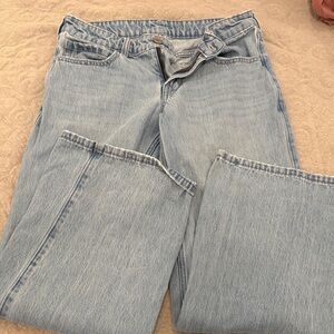 Hollister Women's Light Blue Straight Leg Jeans